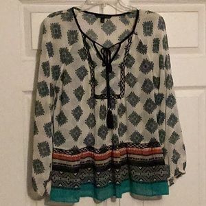 Beautiful blouse with tie front